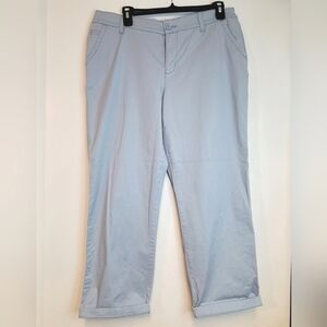 St. John's Bay Chino Crop pants, Size 12 Baby Blue